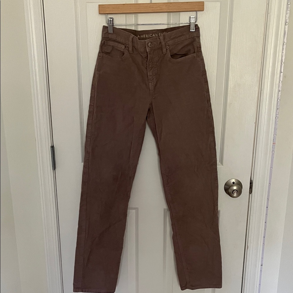 American Eagle Outfitters Womens Maroon Straight Jeans
